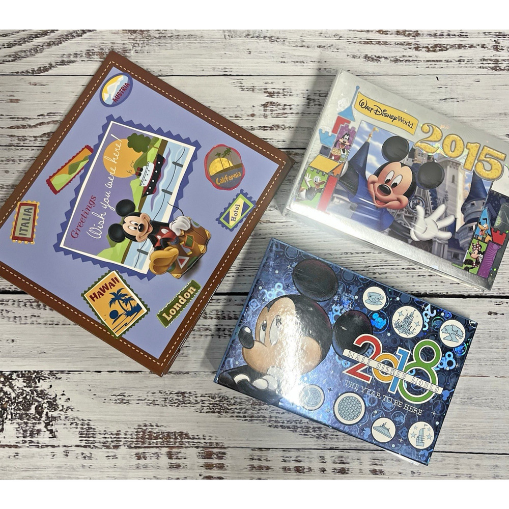 3pc Lot of Walt Disney World & Adventures by Disney Photo Scrap Books 2015 2018 - Picture 2 of 16